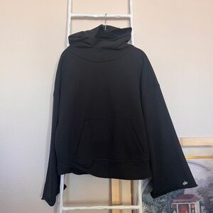 Alo Yoga Black Pullover Hoodie Sweatshirt Size M